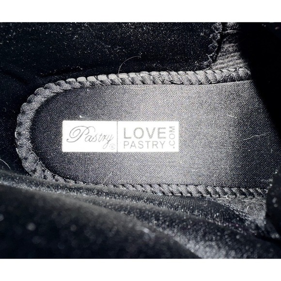 Black Patent Glitter High Top Fashion Sneakers Women's Size 12 - Picture 8 of 9